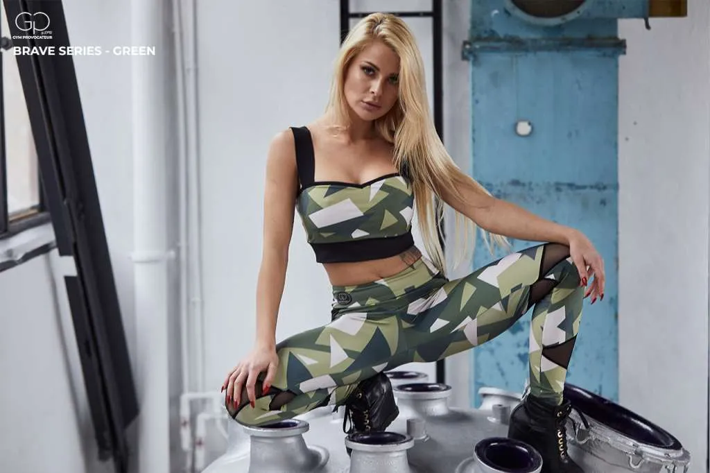 Leggins BRAVE Military Green (Gym Provocateur)